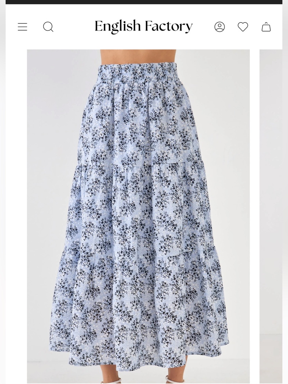 English Factory lightweight maxi skirt